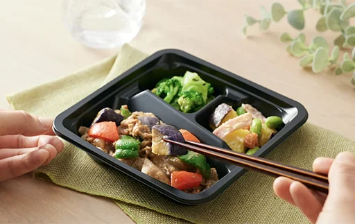 冷凍弁当の提供例